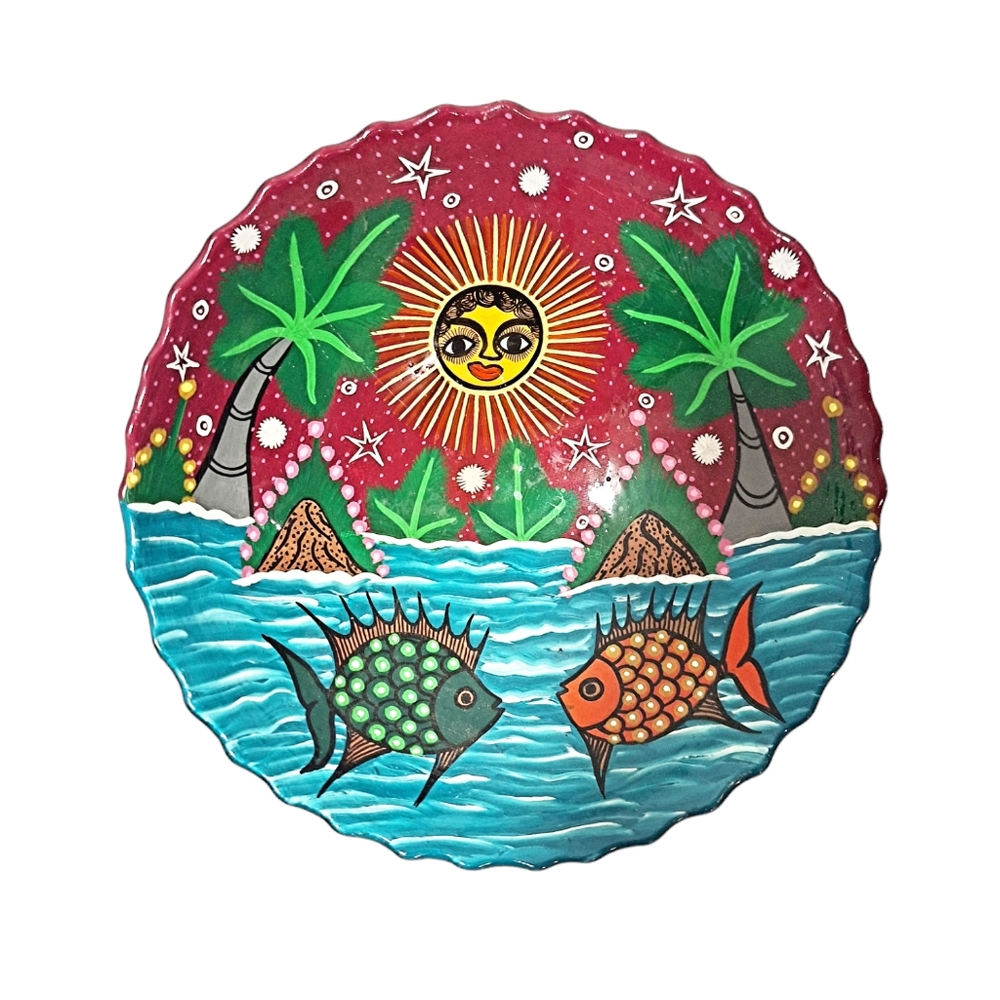 Hand Made Mexican Art Bowl From Puerto Vallarta - Picture 1 of 3